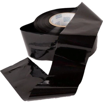 Afbeelding van Kortpack Zwart Afzetlint 75 Mm X 250 Meter (1 Rol)