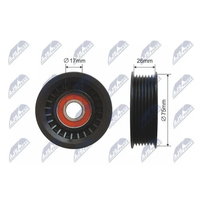Afbeelding van NTY RNK CH 033 Spanrol, v riem 75mm JEEP: Grand Cherokee i (ZJ, ZG) 5.2, 5.2 4x4, Limited 4x4 1992 1999