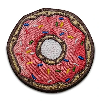 Afbeelding van Finally Home Donut roze patch om op te strijken, patches, strijkpatches, patches