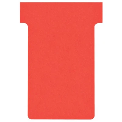Afbeelding van Nobo T Kaart Maat 2, Papier, 170 g/m², 85 x 48,5 mm, Rood (pak 100 stuks)