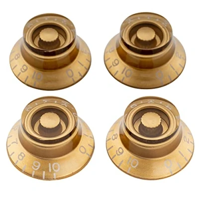 Afbeelding van Musiclily Pro Metrisch 18 Tandjes Gitaarknop Belmodel voor Les Paul Stijl Elektrische Gitaar, Goud (4 Stuks)