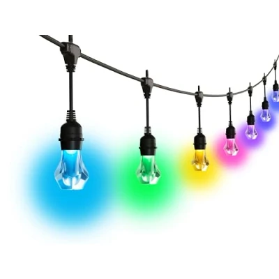 Afbeelding van Nanoleaf Essentials Matter Smart Multicolour Outdoor String Light Starter Kit LED 15m Zwart