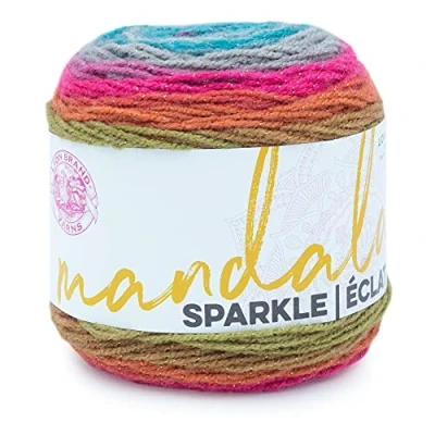 Afbeelding van Lion Brand Yarn, 94 acryl/6 procent metallic poly, veelkleurig (Astrid), één maat