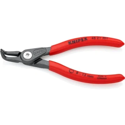 Afbeelding van Knipex Precisie borgveertang voor binnenringen in boringen grijs geatramenteerd, met anti slip kunststof bekleed 130 mm (zelfbedieningskaart/blister) 48 21 J01 SB
