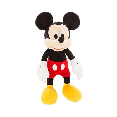 Afbeelding van Disney Store officiële Mickey Mouse, middelgrote knuffel uit, 45 cm, iconische tekenfilmfiguur van met klassieke geborduurde details, geschikt voor alle leeftijden