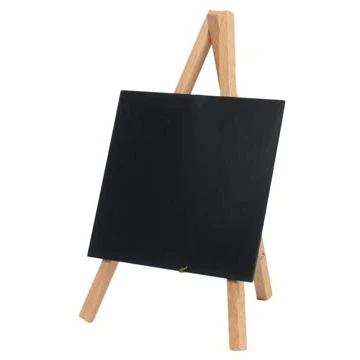 Afbeelding van Securit tafelkrijtbord mini driepoot, beuk krijtbord