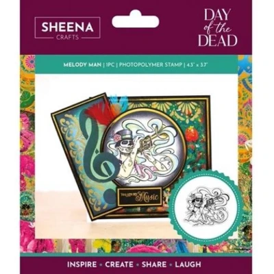 Afbeelding van Sheena Douglass Day of the Dead Clearstamp Melody Man