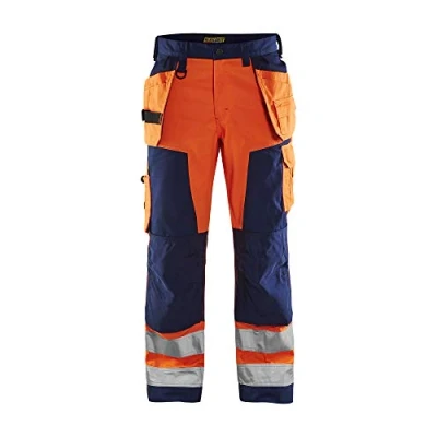 Afbeelding van Blaklader Werkbroek High Vis 1568 1811 Oranje/Marineblauw D124
