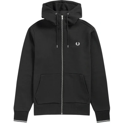Afbeelding van Fred Perry Hooded Zip through Sweatshirt, Gilets M