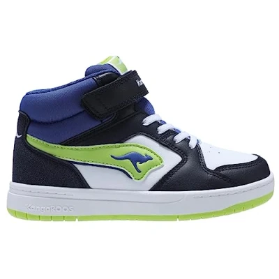 Afbeelding van Kangaroos KCP Unisex Sneakers hoog voor kinderen, Maat: 38, Dark navy/lime Imitatieleer/ textiel