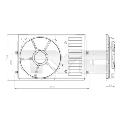 Afbeelding van TYC Ventilator houder 837 0035 1