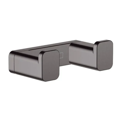 Afbeelding van Hansgrohe AddStoris dubbele handdoekhaak Brushed Black