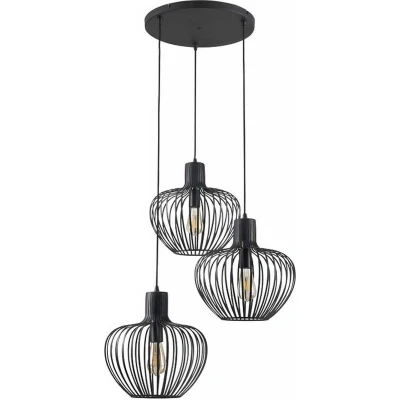 Afbeelding van Freelight hanglamp Arraffone 3 lichts 50 x160 cm zwart