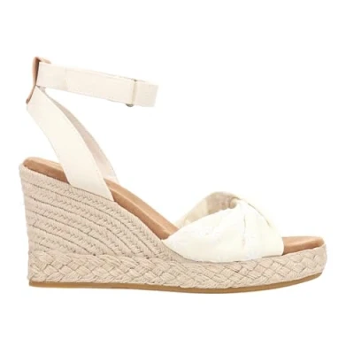 Afbeelding van TOMS Dames Marisela Wedge Sandaal, Natuurlijke geborduurde bloemen, 38 EU