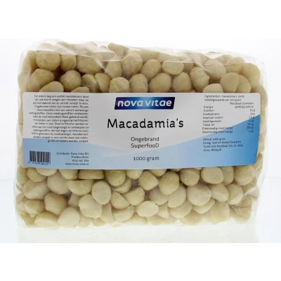 Afbeelding van Nova Vitae Macadamia ongebrand raw 1 kilog