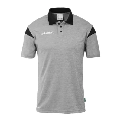Afbeelding van Uhlsport Squad 27 Polo Heren Donkergrijs Gemeleerd / Zwart Maat: S