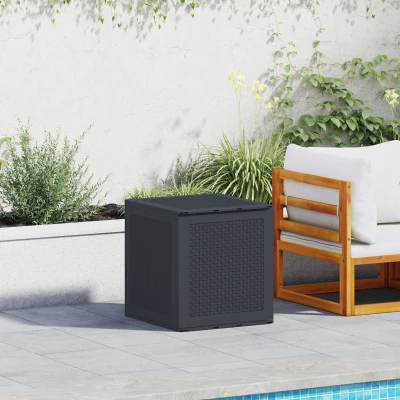 Afbeelding van vidaXL Tuinopbergbox Anthraciet 55x53x57 cm PP