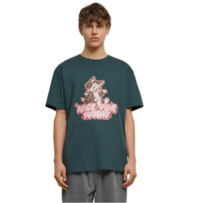 Afbeelding van Upscale by Mister Tee NICE FOR WHAT Heavy Tshirt print, Heren, Maat: Large, Bottlegreen
