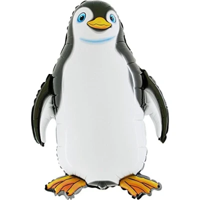 Afbeelding van Toyland® 75 cm (30&quot;) zwart + witte pinguïn vormige folieballon verjaardagsfeest / kerstdecoratie