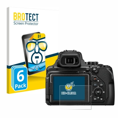 Afbeelding van BROTECT Screenprotector voor Nikon Coolpix P1100 Folie Beschermfolie transparant (6 Stuks)