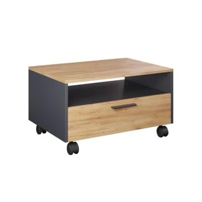 Afbeelding van Vicco BiboSalontafel 70 x 52.4 cm Antraciet/gouden eik