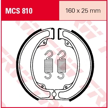 Afbeelding van TRW Lucas Brake schoenen MCS810
