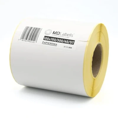 Afbeelding van MD Labels zelfklevende thermische transfer etiketten wit 100 x 150 mm 300 stuks witte papieren