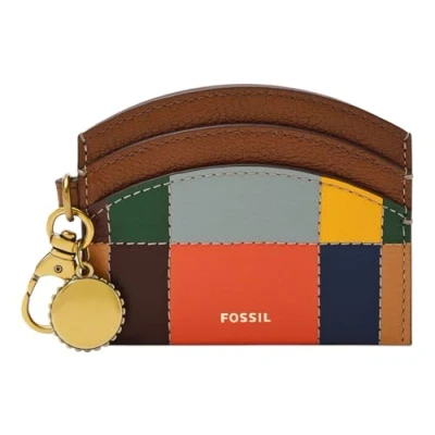 Afbeelding van FOSSIL Polly Card Case Brown Patchwork
