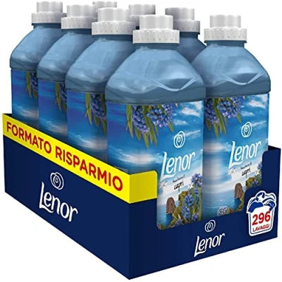 Afbeelding van Lenor Wasverzachter wasmachine concentraat, 296 wasbeurten (8 x 37), atmosferische D&#039;Italia Capri, geur elke nacht tot een week