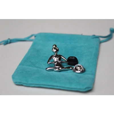 Afbeelding van Wellness House Zen Meditatie Broche Pin Verzilverd Sierpin