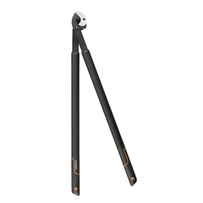Afbeelding van Fiskars takkenschaar, aambeeld voor droog en hard hout, antikleeflaag, gehard precisiestaal, lengte: 82 cm, zwart/oranje, SingleStep, L39, 1001430