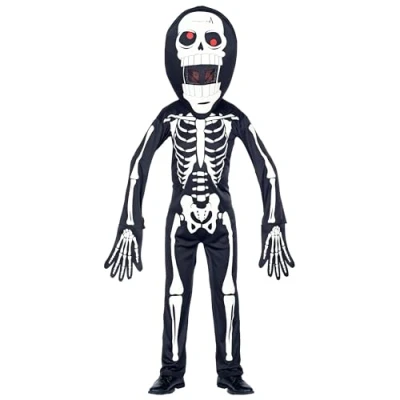 Afbeelding van Widmann Spook &amp; Skelet Kostuum Ongelukkig Met Waterhoofd Kind Zwart / Wit Maat 146 Halloween Verkleedkleding