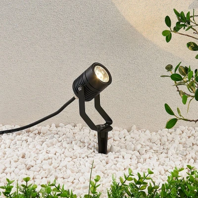 Afbeelding van Lindby Buitenspots 1licht metaal, glas, kunststof H: 31.1 cm zwart Inclusief lichtbron