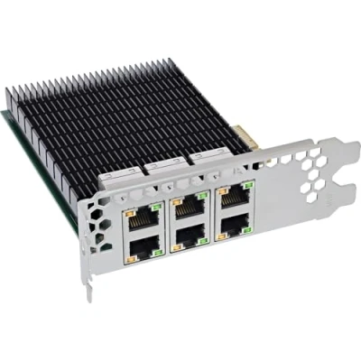 Afbeelding van InLine® 6 poorts Gigabit netwerkkaart, 6x RJ45 1 Gb/s, PCIe x4