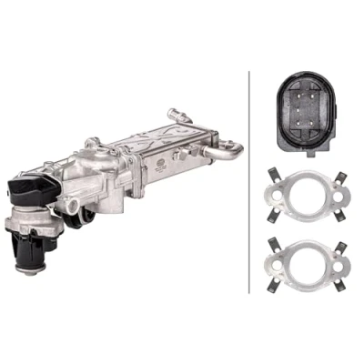 Afbeelding van HELLA 6NU 358 167 021 AGR modul Electrisch 5 polig Met pakkingen/Met koeler klep voor recirculatie van de uitlaatgassen