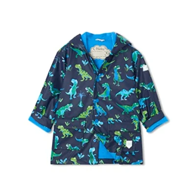 Afbeelding van Hatley Regenjas met knoopsluiting voor jongens, Scherptand Rex, 8 Years