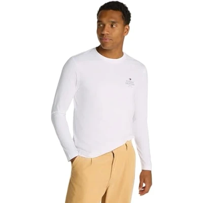 Afbeelding van Tommy Hilfiger Stack Longsleeve, Heren, Maat: 3XL, White