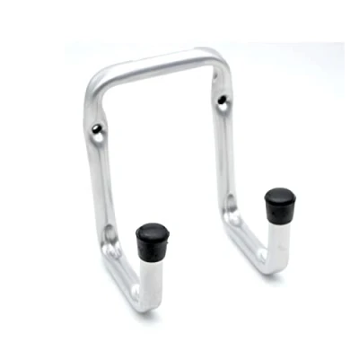 Afbeelding van DOJA Barcelona Ophanghaken 2 dubbele wandhaaksteun 120 x 160 50 mm Gegalvaniseerd staal Universele hanger voor tuinslang, opklapbare strandstoel, muurfietssteun ..