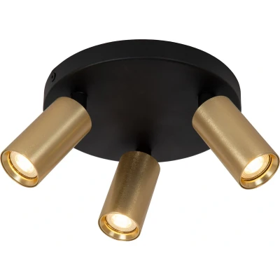 Afbeelding van Lucide RITMO Plafondspot Ø 18 cm 3xGU10 (MR11) Mat Goud / Messing