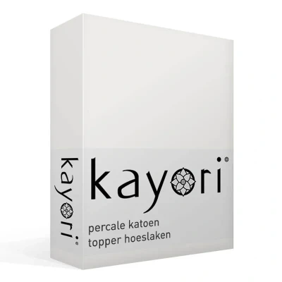 Afbeelding van Topper Hoeslaken Kayori Shizu Offwhite (Percal) 100 x 200 cm