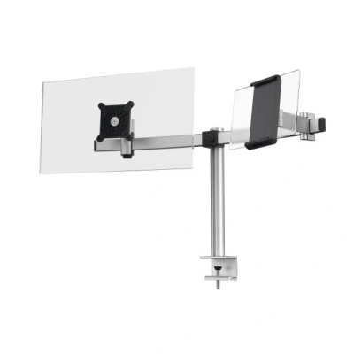 Afbeelding van Durable monitor tafelbeugel Zilver 1 scherm en tablet volledig verst. met bevstigingsschr.