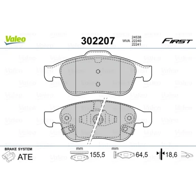 Afbeelding van Valeo Remblokset 302207