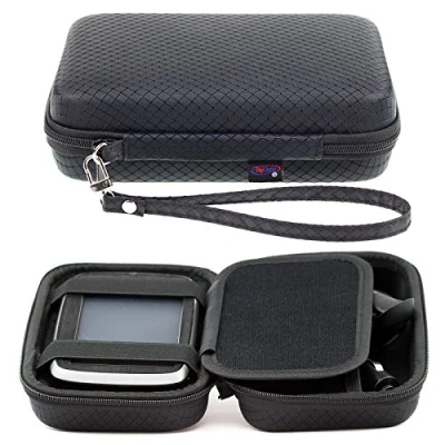 Afbeelding van Zwart etui voor TomTom, Via 53 52 Start 25 50 Go &amp; 5 inch (12,7 cm) GPS satellietnavigatiesysteem, met accessoirevak en draagband, harde schaal