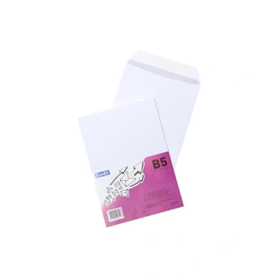 Afbeelding van Bantex enveloppen DIN B5 (25 x 17,6 cm) / met plakstrips, 50 stuks in folieverpakking (wit)