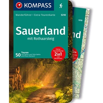 Afbeelding van KOMPASS Wanderführer Sauerland mit Rothaarsteig, 50 Touren Extra Tourenkarte: GPS Daten zum Download: 5310