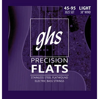 Afbeelding van GHS 3025 45 95 Licht Lange Schaal Bass Flat Wound String Set