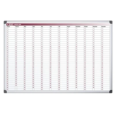 Afbeelding van Bi Office Maya Magnetisch 365 dagen jaarplanner 90 x 60 cm