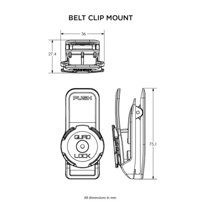 Afbeelding van Quad Lock Belt Clip V3 Riem Actieve houder Zwart, Blauw