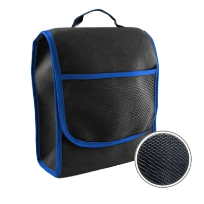 Afbeelding van L &amp; P Car Design Kofferbaktas kleine organizer autotas auto kofferbak tas toolbag opbergtas met klittenbandsluiting (zwart blauw)