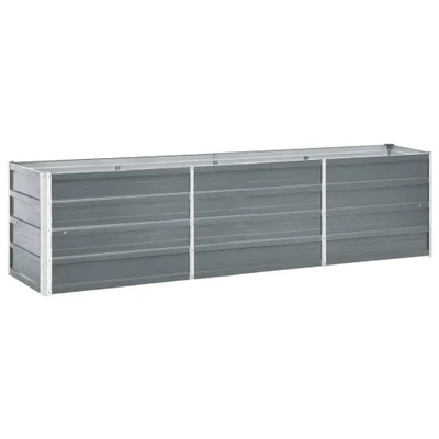 Afbeelding van Plantenbak verhoogd 240x40x45 cm gegalvaniseerd staal grijs
